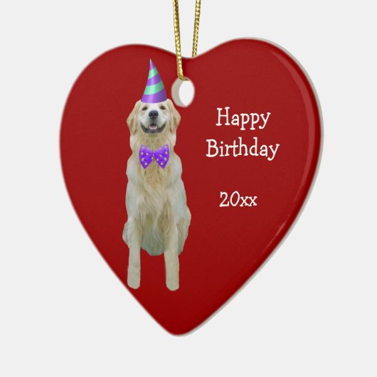 Birthday Golden Retriever Keepomwille Ornament (Links)