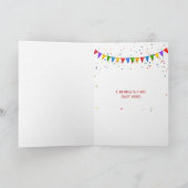 Birthday Golden Retriever met rood Pet Kaart (Binnen)