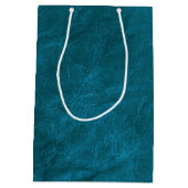 Birthday Golden Retriever op Blauwgroen leder Medium Cadeauzakje (Achterkant)