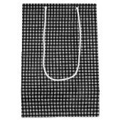 Birthday Golden Retriever op Gingham Medium Cadeauzakje (Achterkant)