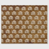 Birthday Golden Retriever op leder Cadeaupapier (Vlak)