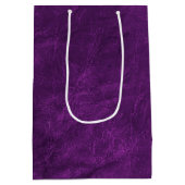 Birthday Golden Retriever op Paars leder Medium Cadeauzakje (Achterkant)