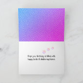 Birthday Golden Retriever op Polka Dots Kaart (Binnen)