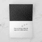 Birthday Golden Retriever op Polka Dots Kaart (Binnen)