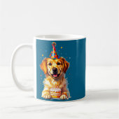 Birthday Golden Retriever, Party Dog  Koffiemok (Links)