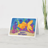 Birthday Goldfish Aquarium Blank Kaart (Voorkant)