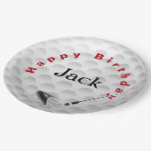 Birthday Golf Ball en Club Papieren Bordje (Gekanteld)