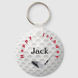 Birthday Golf Ball Sleutelhanger