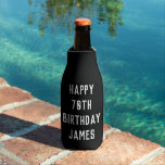 Birthday Golfer 70th Elegant Black Dad Stylish Flesjeskoeler<br><div class="desc">Zwarte 70e verjaardagscles koeler. Perfect voor vader,  opa,  stiefvader. Golfer cadeauidee. Je kunt het jaar personaliseren.</div>
