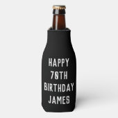 Birthday Golfer 70th Elegant Black Dad Stylish Flesjeskoeler (Fles Voorkant)