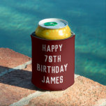 Birthday Golfer 70th Elegant Burgundy Dad Stylish Blikjeskoeler<br><div class="desc">Bourgogne 70ste verjaardag koelbox. Perfect voor vader,  opa,  stiefvader. Golfer cadeauidee. Je kunt het jaar personaliseren.</div>