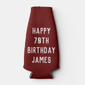 Birthday Golfer 70th Elegant Burgundy Dad Stylish Flesjeskoeler (Voorkant)