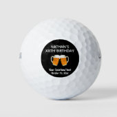 Birthday Golfer Age Beer Cheers Golfballen (Voorkant)