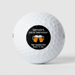 Birthday Golfer Age Beer Cheers Golfballen
