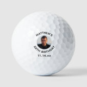 Birthday Golfer Foto Age Golfballen (Voorkant)