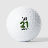 Birthday Golfer Funny 21th Party Par Dertig Golfballen (Voorkant)