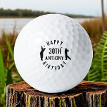 Birthday Golfer Funny 30th happy Dad Golf Balls Golfballen<br><div class="desc">Gelukkige 30e verjaardag. Grappige 30e verjaardag,  zwart,  golfer citaat. Perfect voor papa,  stiefvader. Golfer cadeau idee. Je kunt de naam personaliseren.</div>