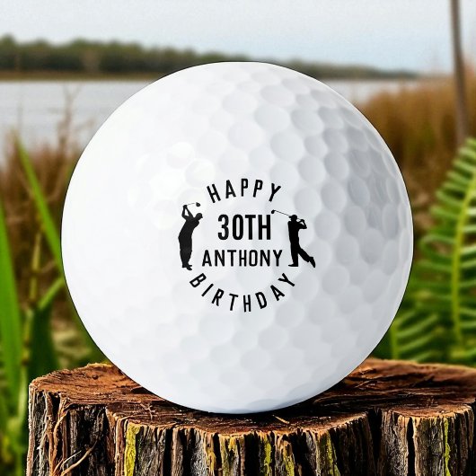 Birthday Golfer Funny 30th happy Dad Golf Balls Golfballen