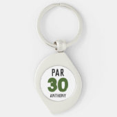 Birthday Golfer Funny 30th happy Dad Par Sleutelhanger (Voorkant)