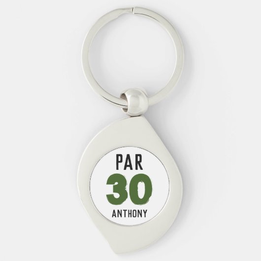 Birthday Golfer Funny 30th happy Dad Par Sleutelhanger (Voorkant)