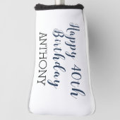 Birthday Golfer Funny 40th 40th 40th Navy Blue Bla Golfheadcover (Draai 90)