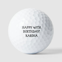 Birthday Golfer Funny 40th happy Golf Balls Golfballen