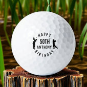 Birthday Golfer Funny 50th happy Dad Golf Balls Golfballen