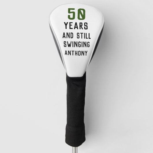 Birthday Golfer Funny 50th happy Dad Par Golfheadcover (Voorkant)
