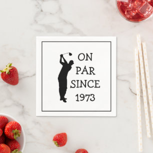 Birthday Golfer Funny 50th happy Dad Par Servet