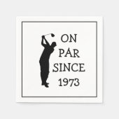 Birthday Golfer Funny 50th happy Dad Par Servet (Voorkant)