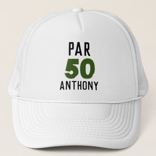 Birthday Golfer Funny 50th happy Dad Par Trucker Pet (Voorkant)