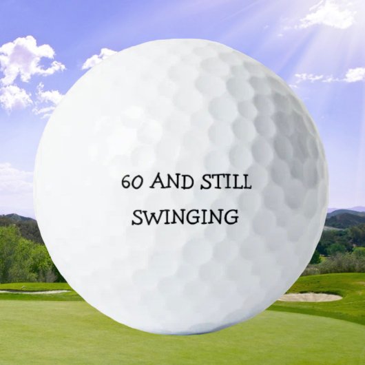 Birthday Golfer Funny 60th happy Dad Golf Balls Golfballen