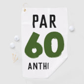 Birthday Golfer Funny 60th happy Dad Par Golfhanddoek (Insitu)