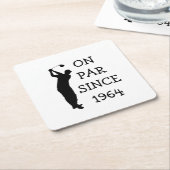 Birthday Golfer Funny 60th happy Dad Par Kartonnen Onderzetters (Schuin)