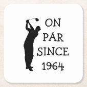 Birthday Golfer Funny 60th happy Dad Par Kartonnen Onderzetters (Voorkant)