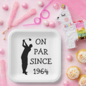 Birthday Golfer Funny 60th happy Dad Par Papieren Bordje (Feest)
