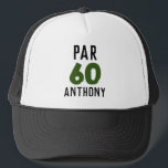 Birthday Golfer Funny 60th happy Dad Par Trucker Pet<br><div class="desc">Paragraaf 60. Grappig 60e verjaardagscitaat golf pet. Perfect voor vader,  opa,  stiefvader. Golfer cadeau idee. U kunt het jaar en de naam personaliseren.</div>
