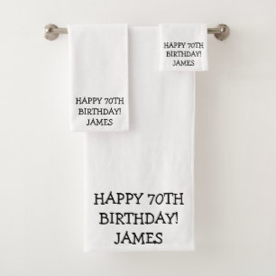 Birthday Golfer Funny 70th happy Dad Bad Handdoek