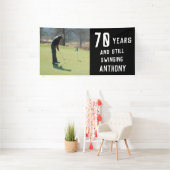Birthday Golfer Funny 70th happy Dad foto Spandoek (Insitu)