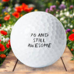 Birthday Golfer Funny 70th happy Dad Golf Balls Golfballen<br><div class="desc">70 en nog steeds geweldige! Grappig 70ste verjaardagscitaat. Perfect voor vader,  opa,  stiefvader. Golfer cadeauidee. Je kunt het personaliseren met je nummer.</div>