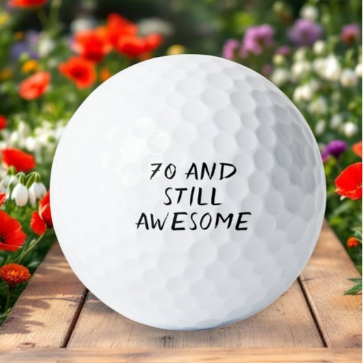 Birthday Golfer Funny 70th happy Dad Golf Balls Golfballen