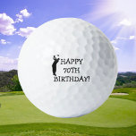 Birthday Golfer Funny 70th happy Dad Golf Balls Golfballen<br><div class="desc">Fijne 70ste verjaardag! Grappig 70ste verjaardagscitaat. Perfect voor vader,  opa,  stiefvader. Golfer cadeauidee. Pas het aan met een naam.</div>