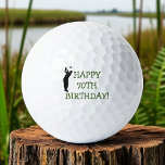Birthday Golfer Funny 70th happy Dad Golf Balls Golfballen<br><div class="desc">Fijne 70ste verjaardag! Grappig 70ste verjaardagscitaat. Perfect voor vader,  opa,  stiefvader. Golfer cadeauidee. Pas het aan met een naam.</div>