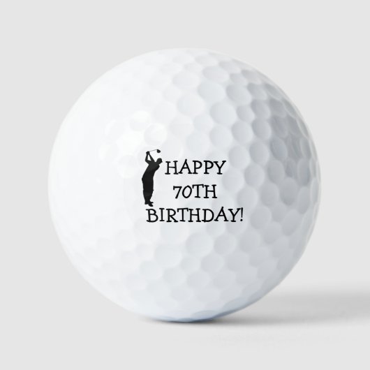 Birthday Golfer Funny 70th happy Dad Golf Balls Golfballen (Voorkant)