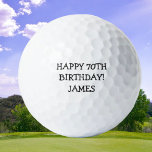 Birthday Golfer Funny 70th happy Dad Golfballen<br><div class="desc">Fijne 70ste verjaardag! Grappig 70ste verjaardagscitaat. Perfect voor vader,  opa,  stiefvader. Golfer cadeauidee. Pas het aan met een naam.</div>