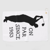 Birthday Golfer Funny 70th happy Dad Humor Golfhanddoek (Horizontaal)