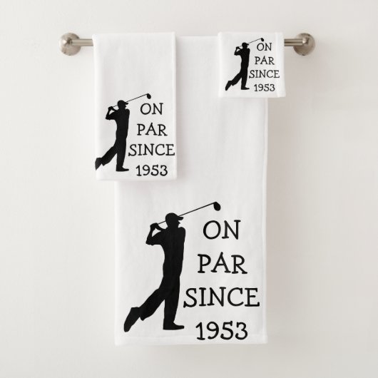 Birthday Golfer Funny 70th happy Dad Par Bad Handdoek (Insitu)