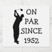 Birthday Golfer Funny 70th happy Dad Par Bier Etiket (Enkel label)