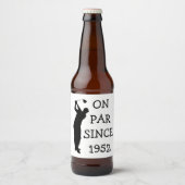 Birthday Golfer Funny 70th happy Dad Par Bier Etiket (Voorkant)