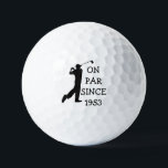 Birthday Golfer Funny 70th happy Dad Par Golfballen<br><div class="desc">Op pari sinds 1953. 70e verjaardag. Perfect voor vader,  opa,  stiefvader. Golfer cadeauidee. Pas het aan met een jaar.</div>